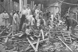 Mercado de San Carlos destruido tras el terremoto de 1939