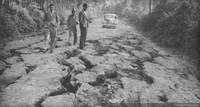 Camino de Chillán a Concepción destruido por el terremoto de 1939