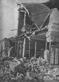 Casa de Concepción reducida a escombros tras el terremoto de 1939
