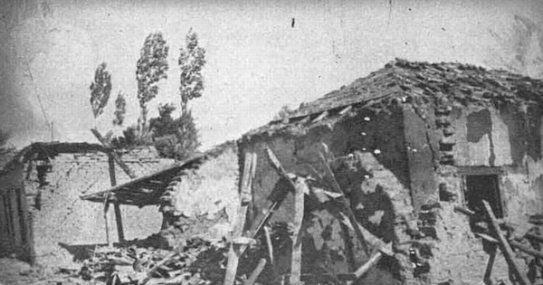 Casa en el pueblo de Florida, 8° región, reducida a escombros