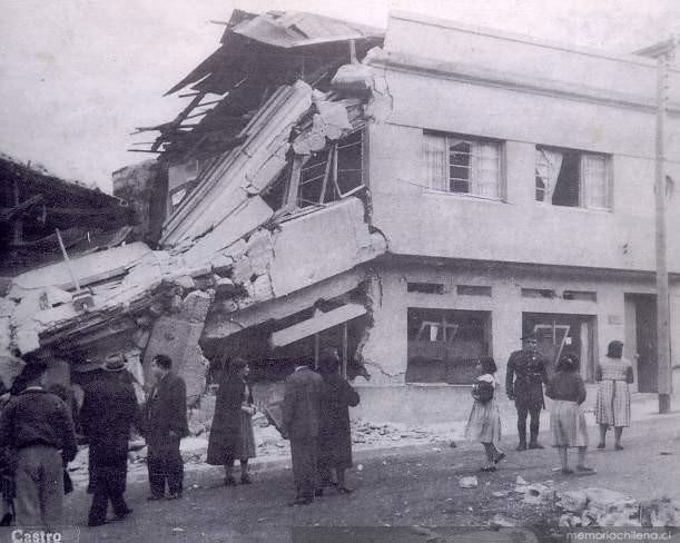 Castro tras el terremoto de 1960