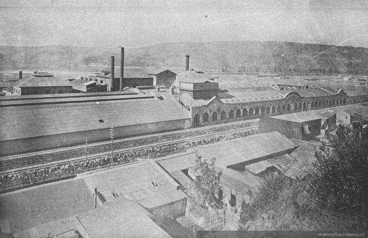 Refinería de azúcar de Viña del Mar. Vista exterior, Viña del Mar, 1902