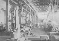 Interior de la Fundición Libertad, Santiago, 1902