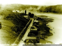 Castro. Entrada principal de la carretera y el ferrocarril, hacia 1930