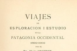 Relación de un viaje de esploración al Río Aisén : diciembre de 1896-mayo de 1957