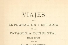 Relación de un viaje de esploración al Río Aisén : diciembre de 1896-mayo de 1957