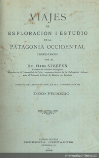 Memoria sobre la espedición esploradora de Río Cisnes (diciembre 1897-julio 1898)