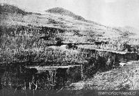 Vista del río Coyhaique a 3 km de la estancia central de la S.I.A., 1920