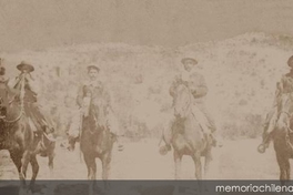 Pobladores de Chile Chico preparados para el enfrentamiento con las fuerzas policiales, 1918
