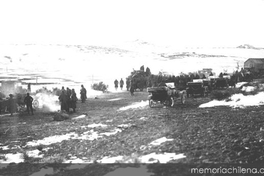 Tropas argentinas enviadas por petición del gobierno chileno a luchar contra los pobladores de Chile Chico en los sucesos de 1918, Estancia Eduardo Kellis, 1918