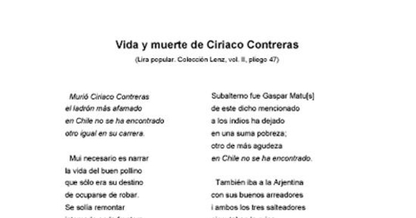 Vida y muerte de Ciriaco Contreras