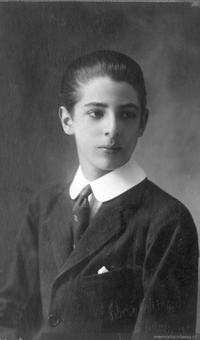 Jaime Eyzaguirre a los 14 años, 1922