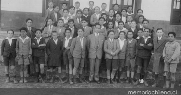 Alumnos de una escuela primaria, 1929