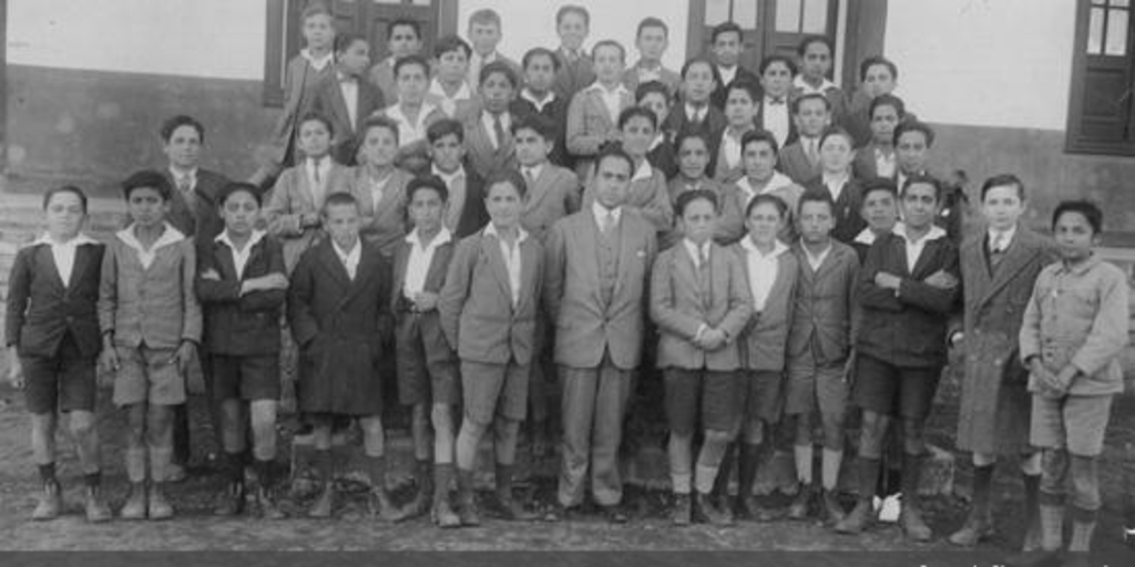 Alumnos de una escuela primaria, 1929