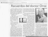 Recuerdos del Doctor Oroz