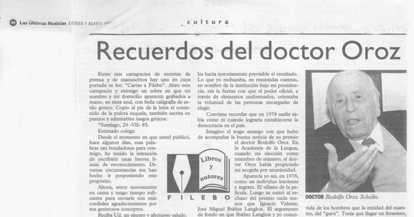 Recuerdos del Doctor Oroz