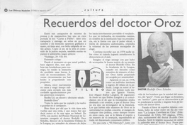 Recuerdos del Doctor Oroz