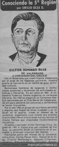 Víctor Domingo Silva : de Valparaíso a comienzos del siglo 20