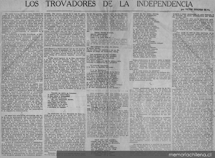 Los trovadores de la Independencia