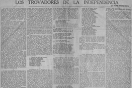 Los trovadores de la Independencia