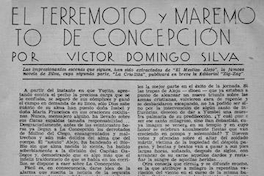 El terremoto y maremoto de Concepción