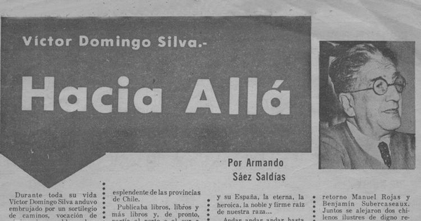 Víctor Domingo Silva : Hacia allá