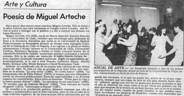 Poesía de Miguel Arteche
