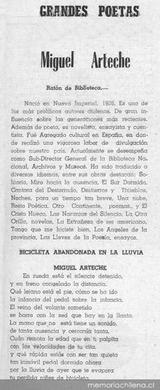 Grandes poetas : Miguel Arteche : ratón de biblioteca