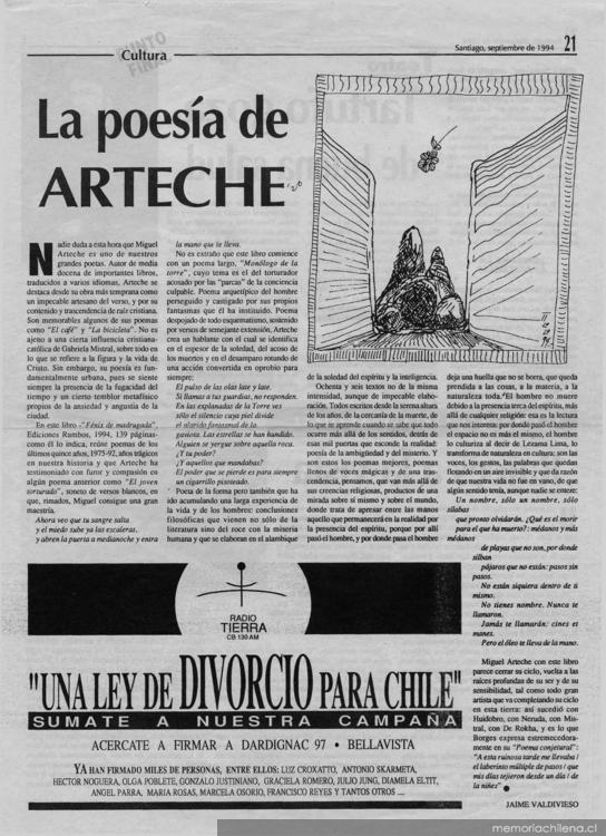 La poesía de Arteche