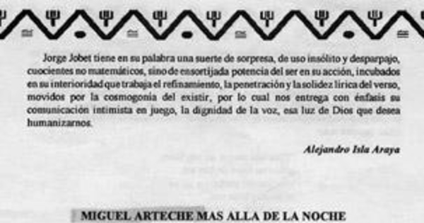 Miguel Arteche más allá de la noche