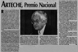 Arteche, Premio Nacional