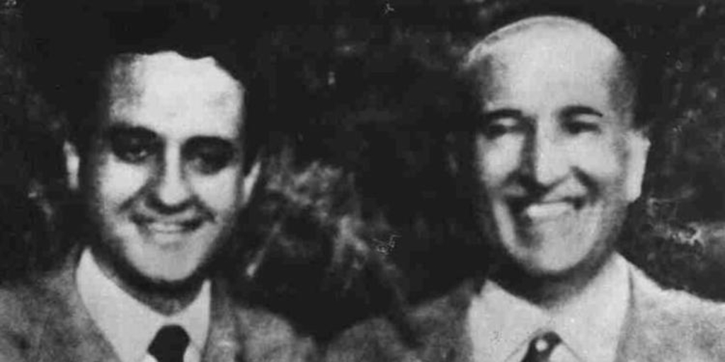 Miguel Arteche junto a Vicente Aleixandre, 1951