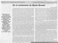 En el centenario de Marta Brunet