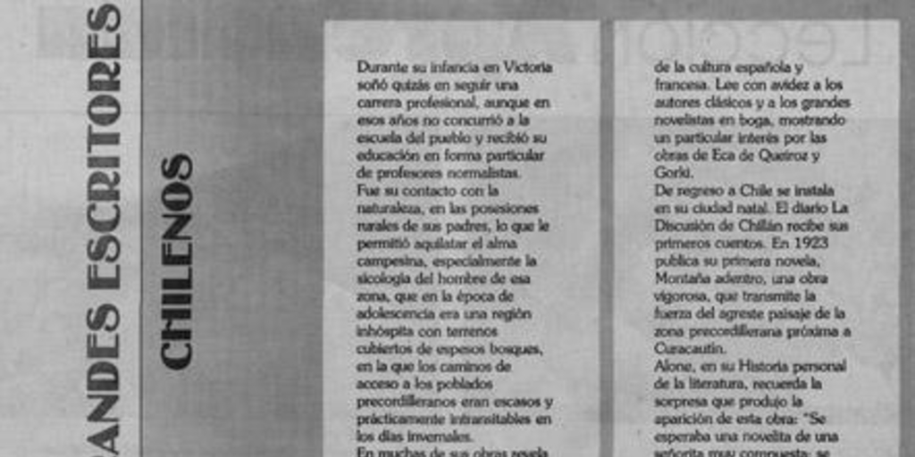 Grandes escritores chilenos