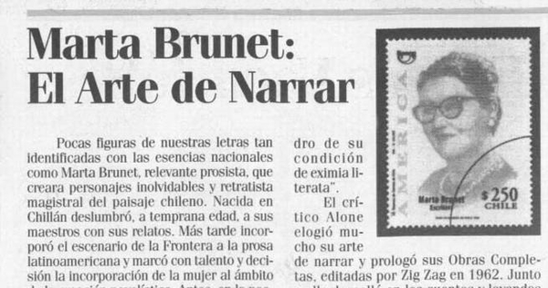 Marta Brunet, el arte de narrar