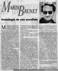 Marta Brunet, cronología de una novelista