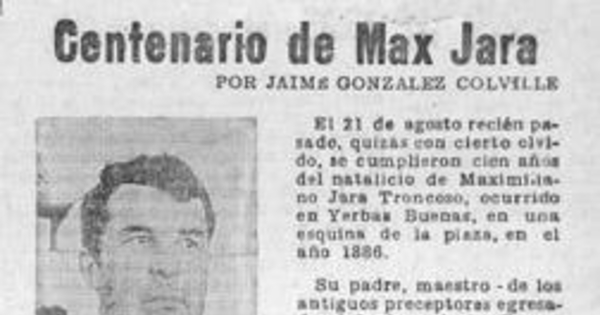 Centenario de Max Jara