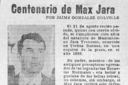 Centenario de Max Jara