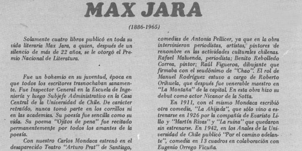 Max Jara (1886-1965)