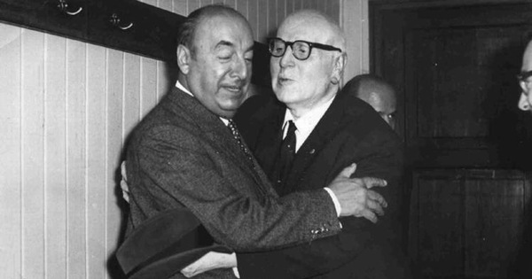 Fernando Santiván y Pablo Neruda, 1967