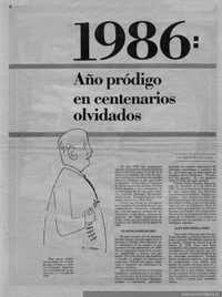 1986, año pródigo en centenarios olvidados