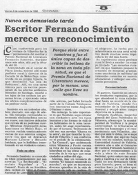 Escritor Fernando Santiván merece un reconocimiento