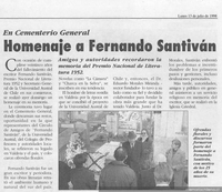 Homenaje a Fernando Santiván