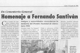 Homenaje a Fernando Santiván