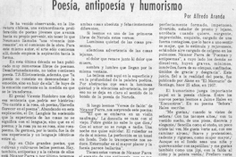 Poesía, antipoesía y humorismo
