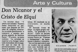 Don Nicanor y el Cristo de Elqui