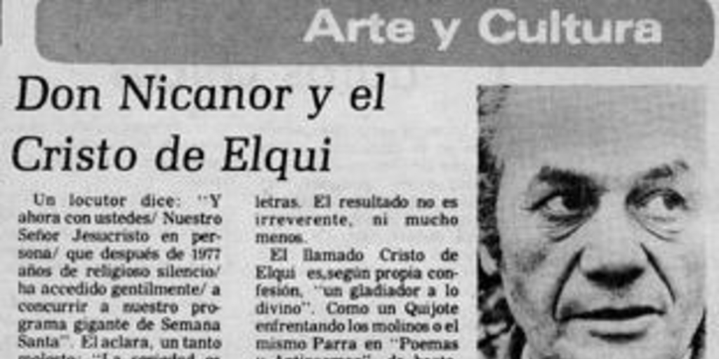 Don Nicanor y el Cristo de Elqui