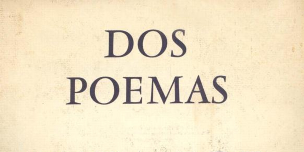 Dos poemas = deux poémes