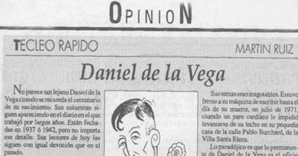 Tecleo rápido : Daniel de la Vega