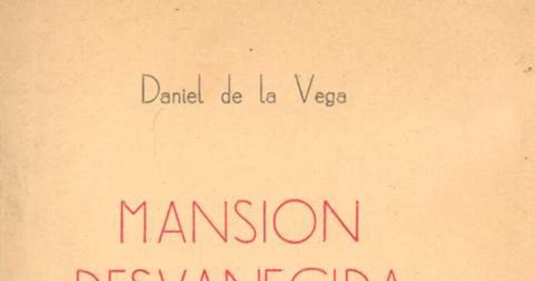 Mansión desvanecida : poemas